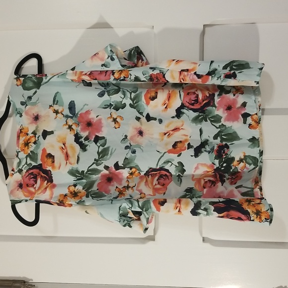 Wishful Park Floral print exposed shoulder top size XL - Picture 4 of 5